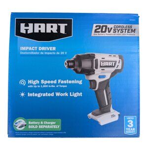 HART 20-Volt Cordless Impact Driver (Battery Not Included), Gen 2